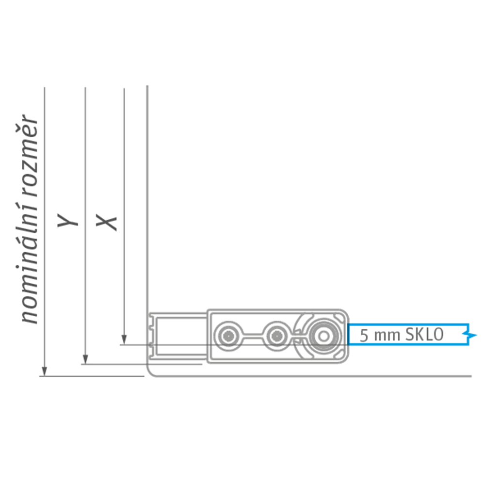 Roth Limaya LYE2/800 sprchové dvere brillant / transparent