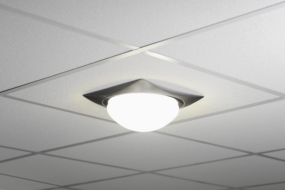 Metuje AU466 stropné LED svietidlo 12W, 230V, 26x26 cm, chróm/brúsený chróm