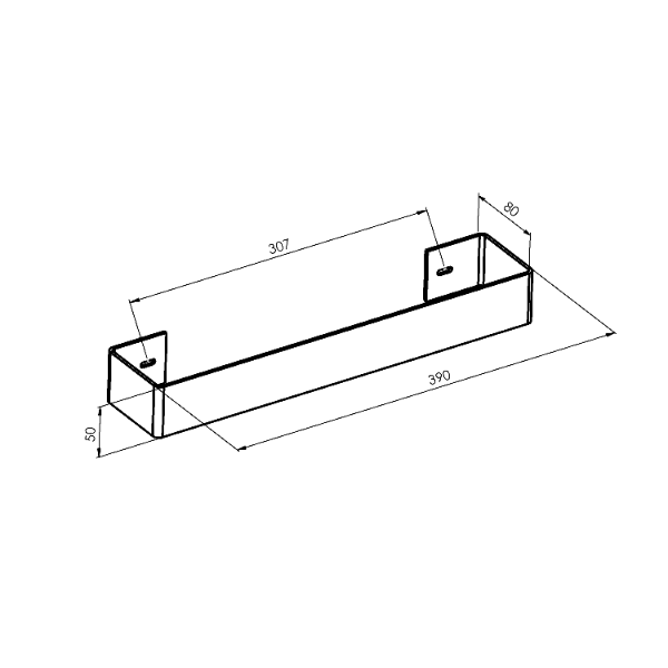 Tabella MI390B držiak uterákov 390mm, čierny matný