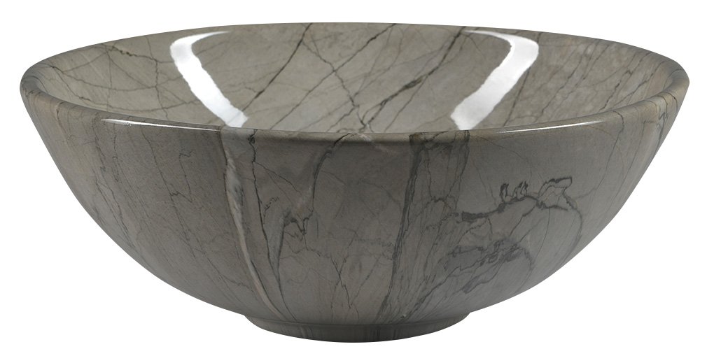 Dalma MM113 keramické umývadlo 42x42x16,5 cm, sivý mramor