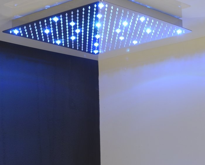 Lorema Slim MS563-LED hlavová sprcha s LED RGB osvetlením, štvorec 300x300 mm, nerez