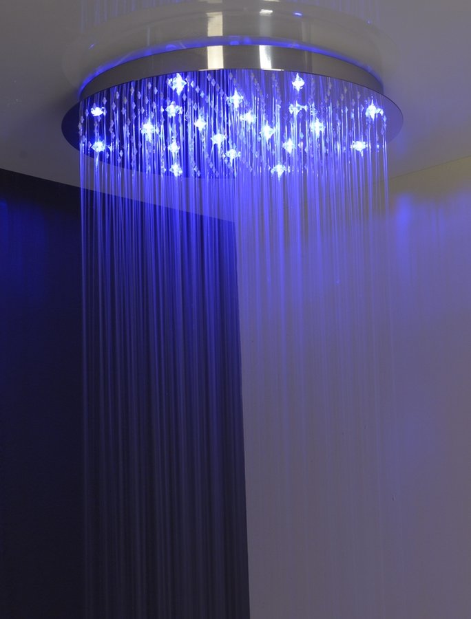 Lorema Slim MS573-LED hlavová sprcha s RGB LED osvetlením, kruh 300 mm, nerez