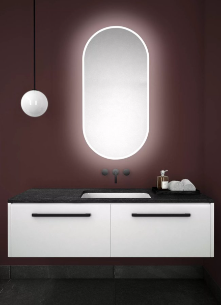 Minox MX250 oválne zrkadlo s LED osvetlením 50x100 cm