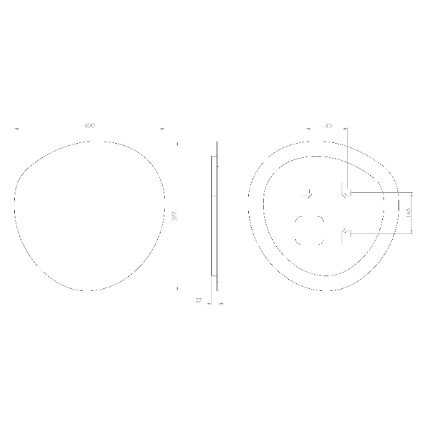 Sten Led NA260 podsvietené zrkadlo 60x60 cm