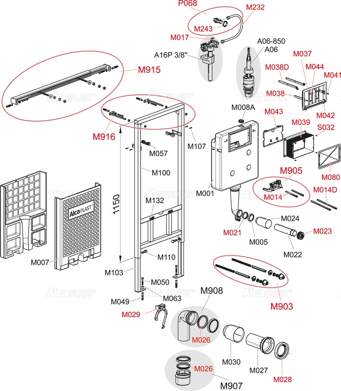 Alcaplast Sadromodul A101/1000