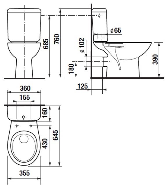 Jika Neo WC kombi + sedátko zadný odpad H8613930007871