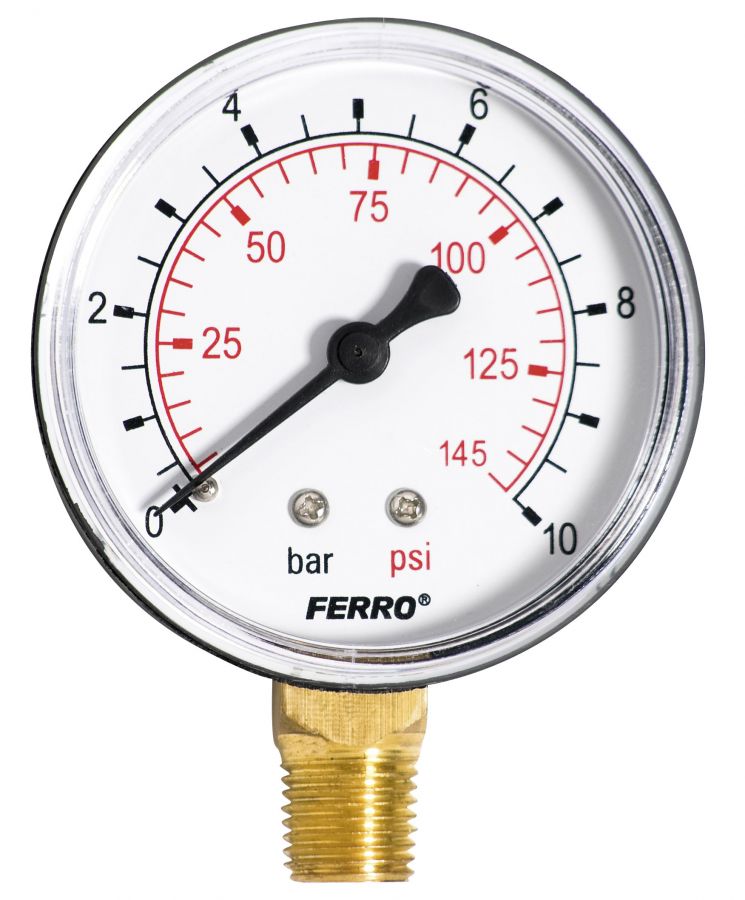 Novaservis M6306R manometer 0-6 BAR bočný vývod 1/4