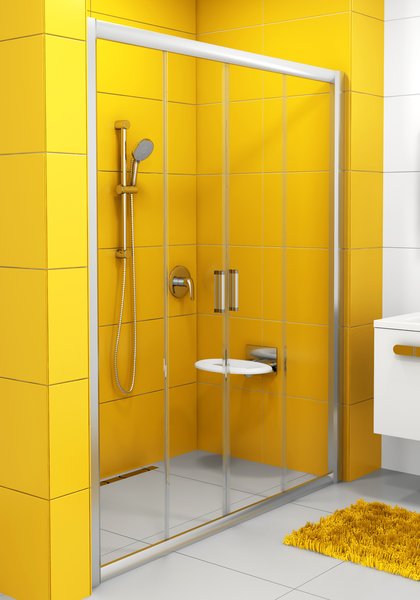 Ravak sprchové dvere NRDP4-130 satin / transparent