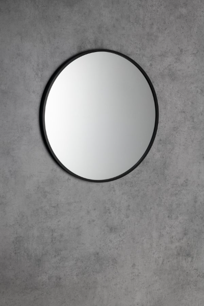 Notion Slim NT400 guľaté zrkadlo v ráme, 40cm, čierne matné