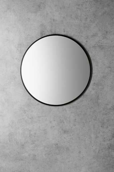 Notion Slim NT400 guľaté zrkadlo v ráme, 40cm, čierne matné