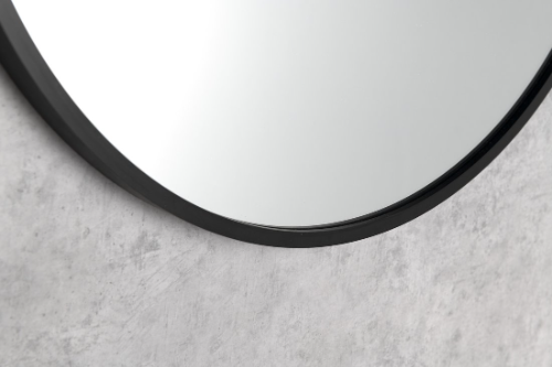 Notion Slim NT500 guľaté zrkadlo v ráme, 50cm, čierne matné
