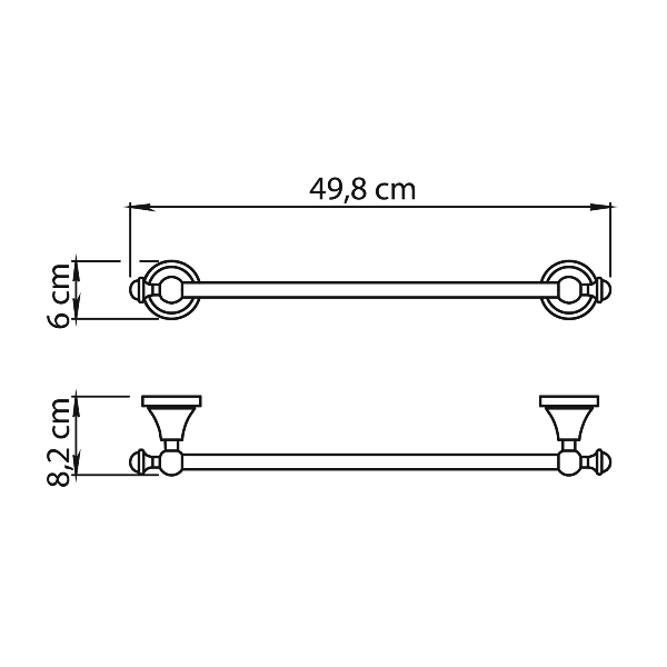 Nevis NV214513 držiak uterákov 450x82mm, chróm