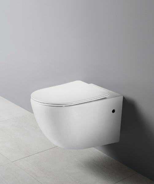 Sia PC080 závesná WC misa, Rimless, 36,5x48,5 cm, biela