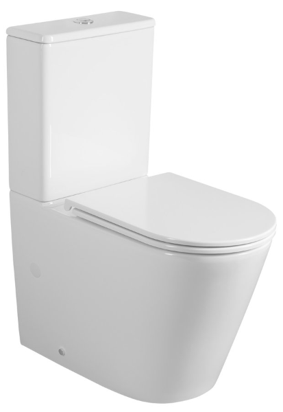 Dario Rimless PC106V WC kombi, spodný/zadný odpad, biele