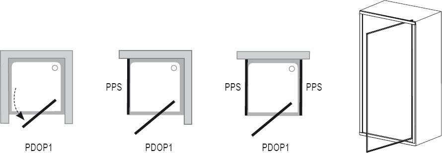 Ravak Pivot sprchové dvere PDOP1-90 satin / transparent