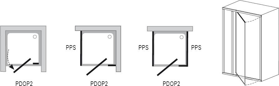 Ravak Pivot sprchové dvere PDOP2-110 biely / transparent