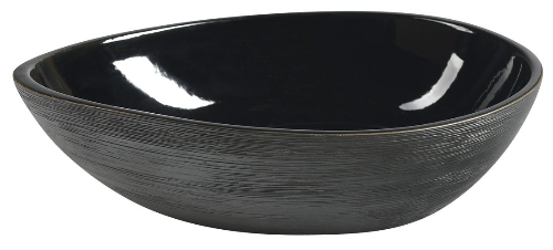 Priori PI030 keramické umývadlo, 51x38 cm, na dosku, čierne