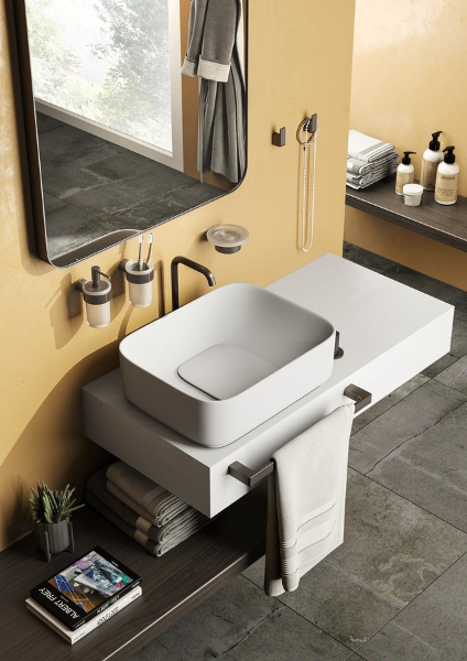 Pirenei PI214581 držiak uterákov 450x66 mm, gun metal
