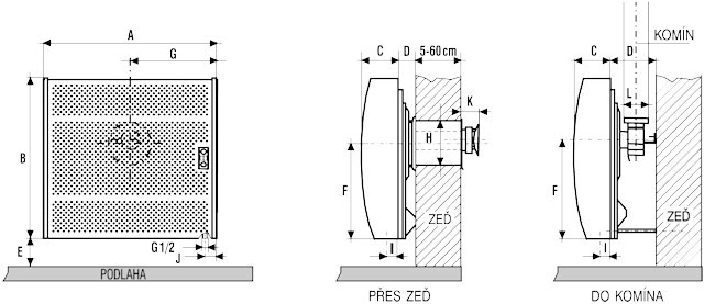 Mora 6153 plynové kachle 2,5kW do komína