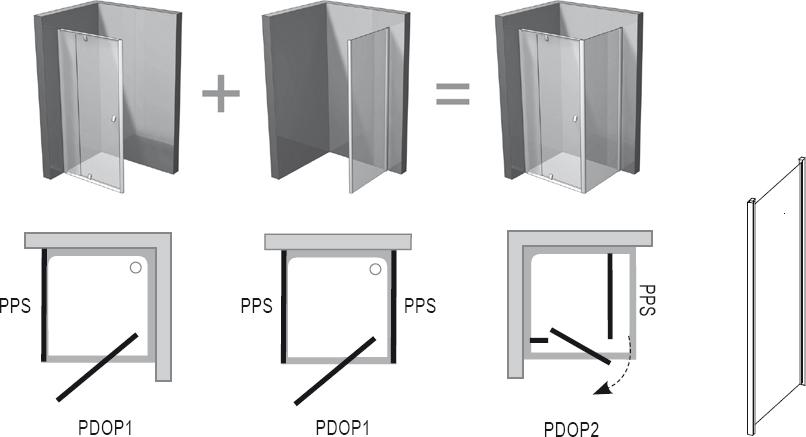 Ravak Pivot pevná stena sprchová PPS 80 satin / transparent