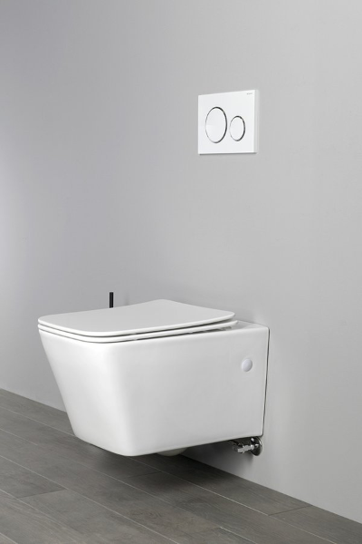 Porto PZ102RX závesná WC misa s bidetom, Rimless, 36x52 cm, biela