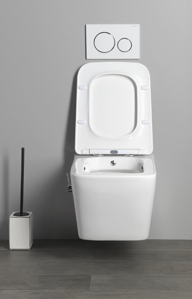 Porto PZ102RX závesná WC misa s bidetom, Rimless, 36x52 cm, biela