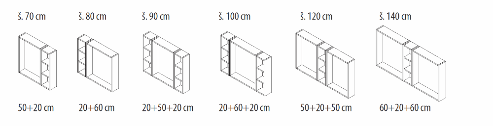 Riwa RW614 policové zrkadlo 60x70x15 cm, dub benátsky