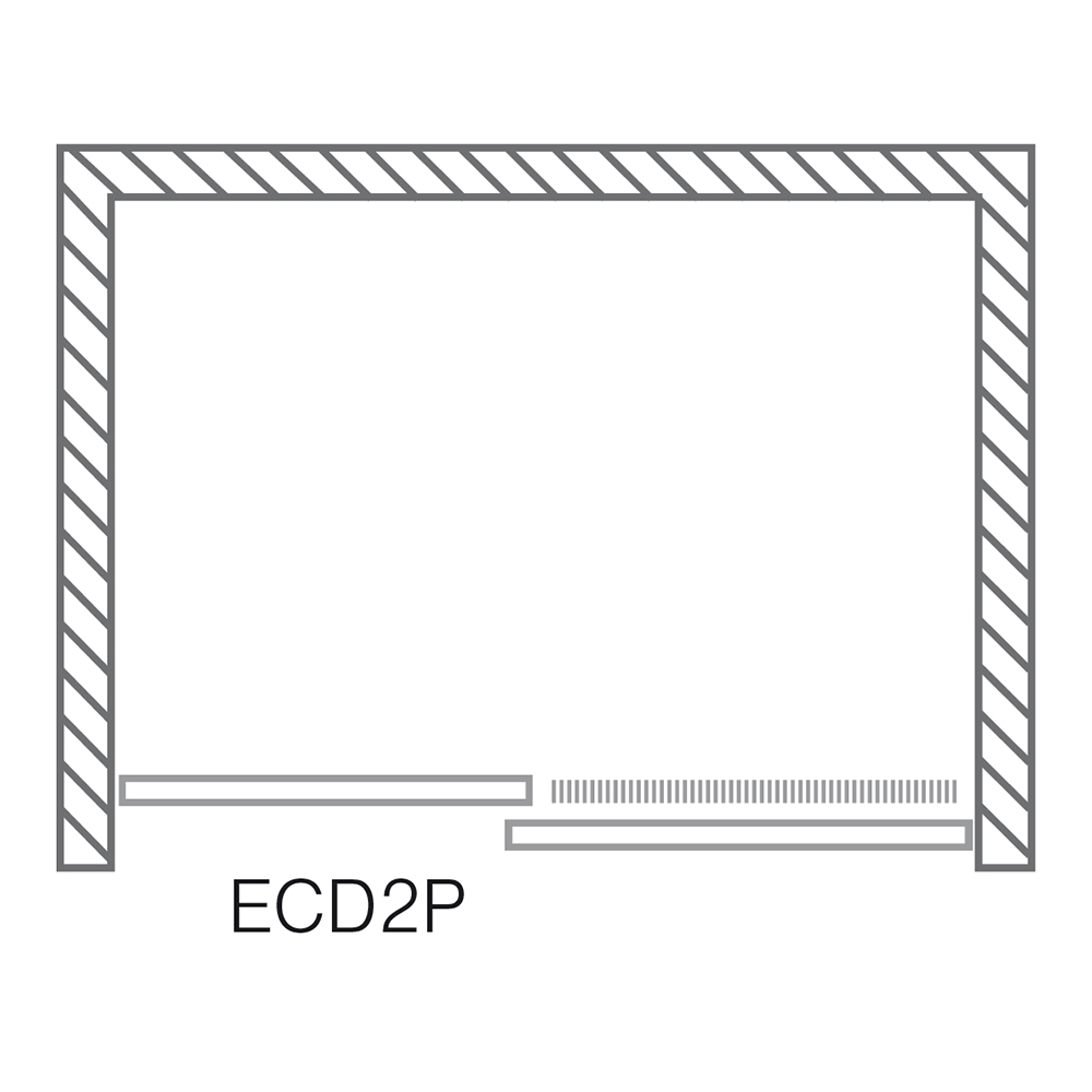 Roltechnik Exclusive line sprchové dvere ECD2P 1200 brillant/transparent