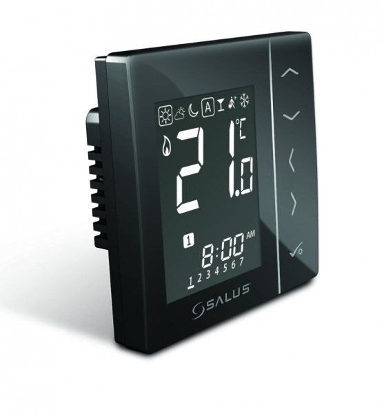 Salus VS10BRF bezdrôtový digitálny podomietkový termostat čierny