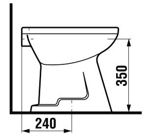 Jika Sam WC misa stojaca spodný stredný odpad H8212270000001