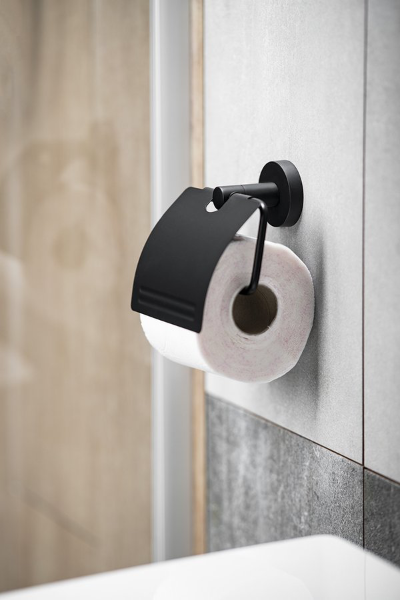 Samba SB207 držiak toaletného papiera s krytom, čierny