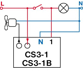 Elektrobock CS3-1B časový spínač pod vypínač