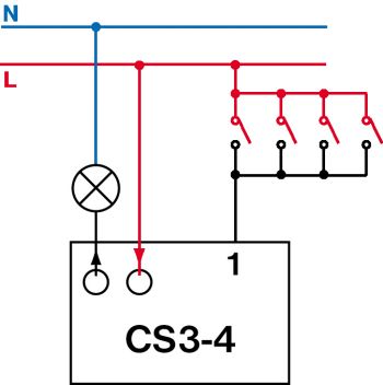 Elektrobock CS3-4 časový spínač pod vypínač