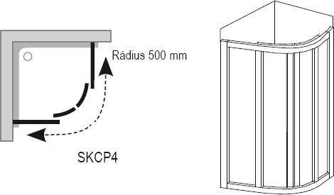 Ravak Supernova sprchový kút SKCP4-80 Sabina satin / pearl