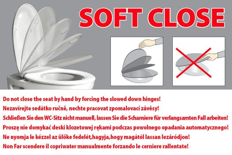 Sofia BS122 WC sedátko, Soft Close, polypropylén, biele