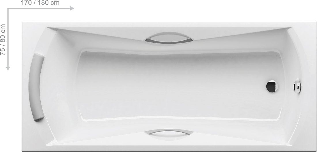 Ravak vaňa Sonata 180x80 biela