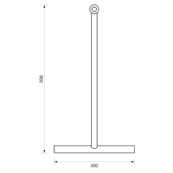 Aqualine SQ121B podlahová stierka 300x890 mm, čierna