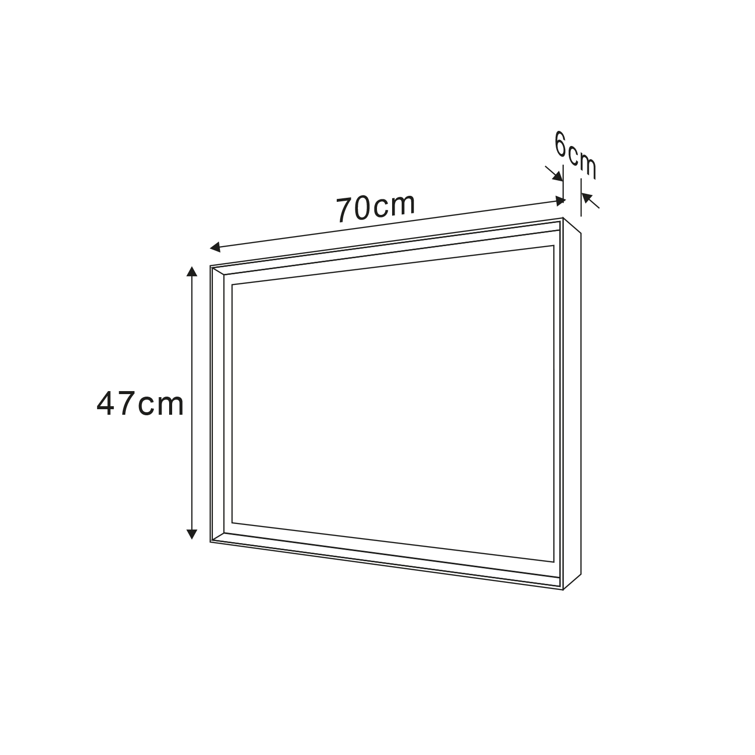 Sort LED ST047 podsvietené zrkadlo 47x70 cm, matný čierny rám