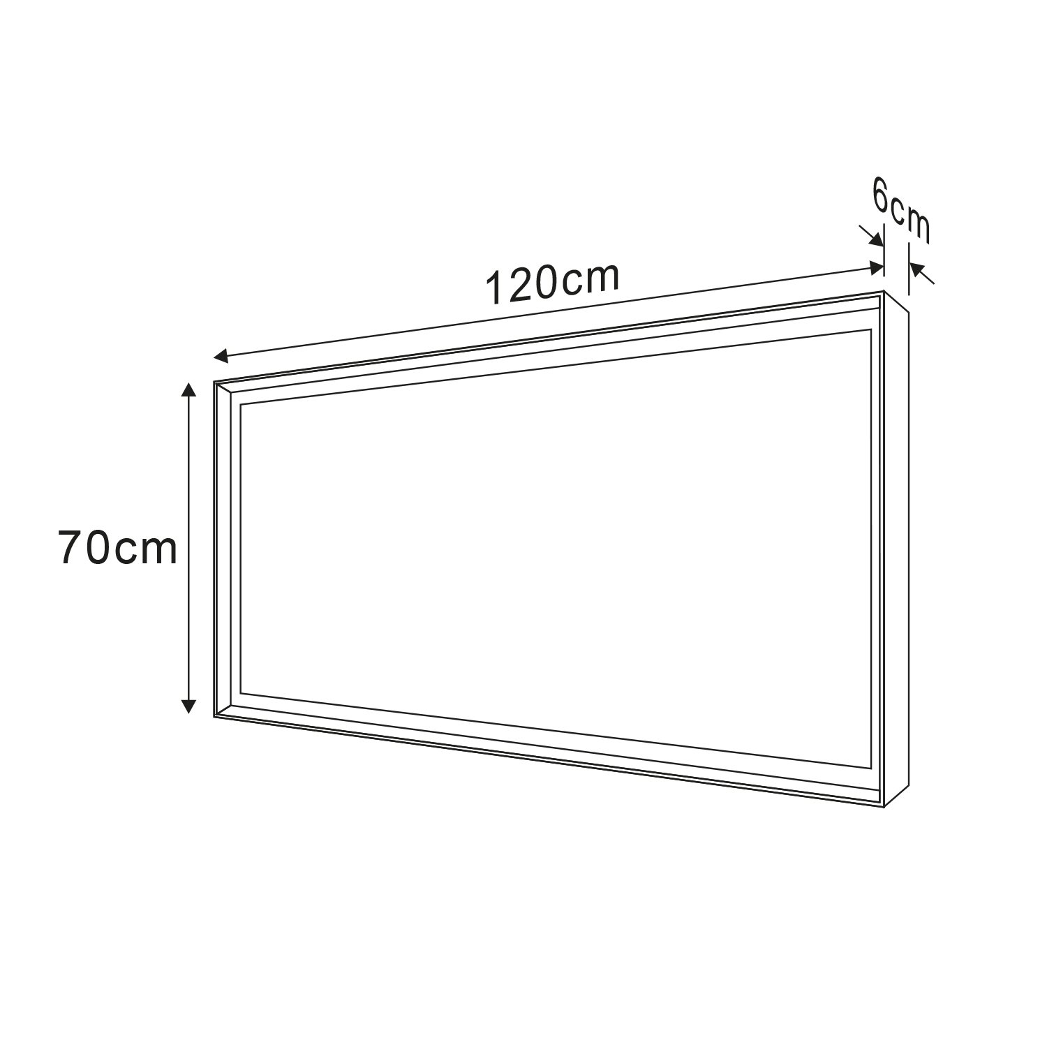 Sort LED ST120 podsvietené zrkadlo 120x70 cm, matný čierny rám