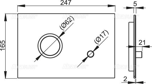 Alcaplast tlačítko Sting