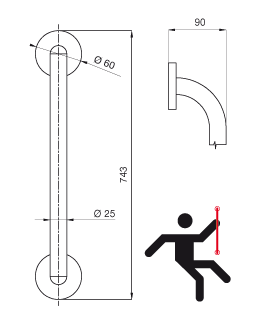 Sanicro sprchová tyč Strongbar SC 156