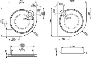 Roltechnik sprchová vanička TAHITI-M 1000