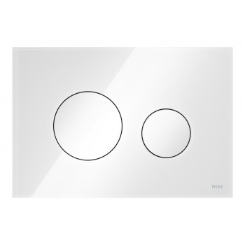 TECEloop - Ovládacie tlačidlo, sklenené, biele sklo - biele 9240650