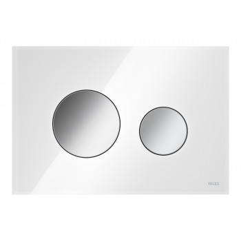 TECEloop - Ovládacie tlačidlo, sklenené, biele sklo - chróm 9240660
