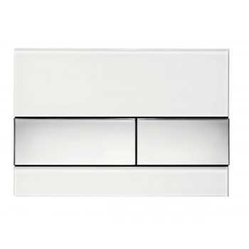 TECEsquare - Ovládacie tlačidlo, sklenené, biele sklo - chróm 9240802