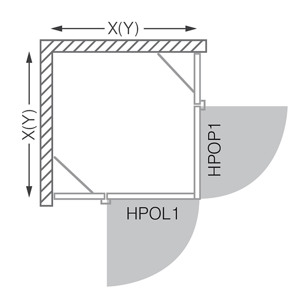 Roltechnik Hitech Horizon plus sprchovacie dvere HPOL1 1200 brillant/transparent