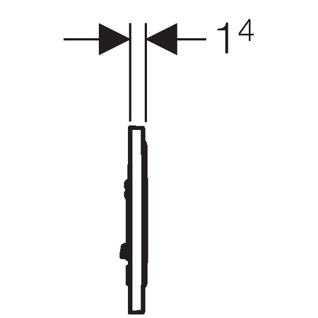 Geberit tlačidlo Sigma10 115.758.KM.5 čierna/lesklý chróm/čierna