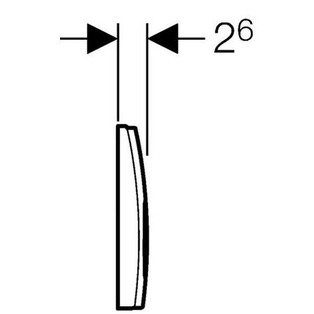 Geberit tlačidlo Delta21 2-M 115.125.46.1 matný chróm