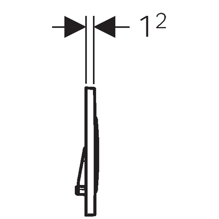 Geberit tlačidlo Sigma20 115.882.KN.1 matný chróm/lesklý chróm/matný chróm