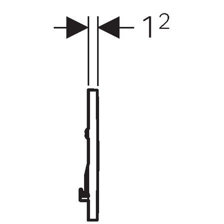 Geberit tlačidlo Sigma30 115.893.KY.1 Lesklý chróm / brúsený chróm / lesklý chróm